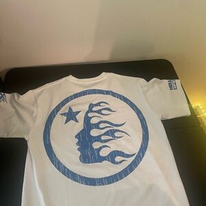 White and Blue Graphic Tee